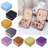 High-end Square Zipper Style Jewelry Box Travel Portable Velvet- Jewelry Storage Bag Bracelet Earrings Jewelry Organizer