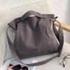 Letter Printed Canvas Large Bag New Men's Canvas Shoulder Messenger Bag Large Capacity Tote Bag