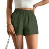 Women's Square Pocket Elastic Waist Drawstring Casual Cotton And Linen Shorts
