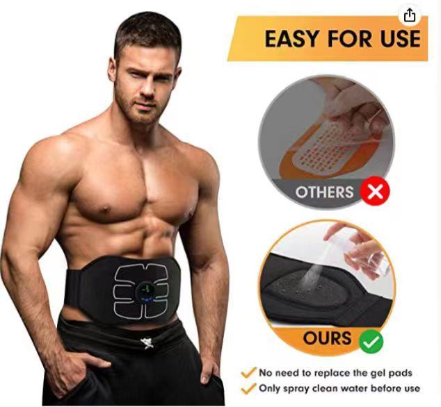 Pulse Abdominal Toner Muscle Stimulator EMS Rechargeable Massage Waist Belt