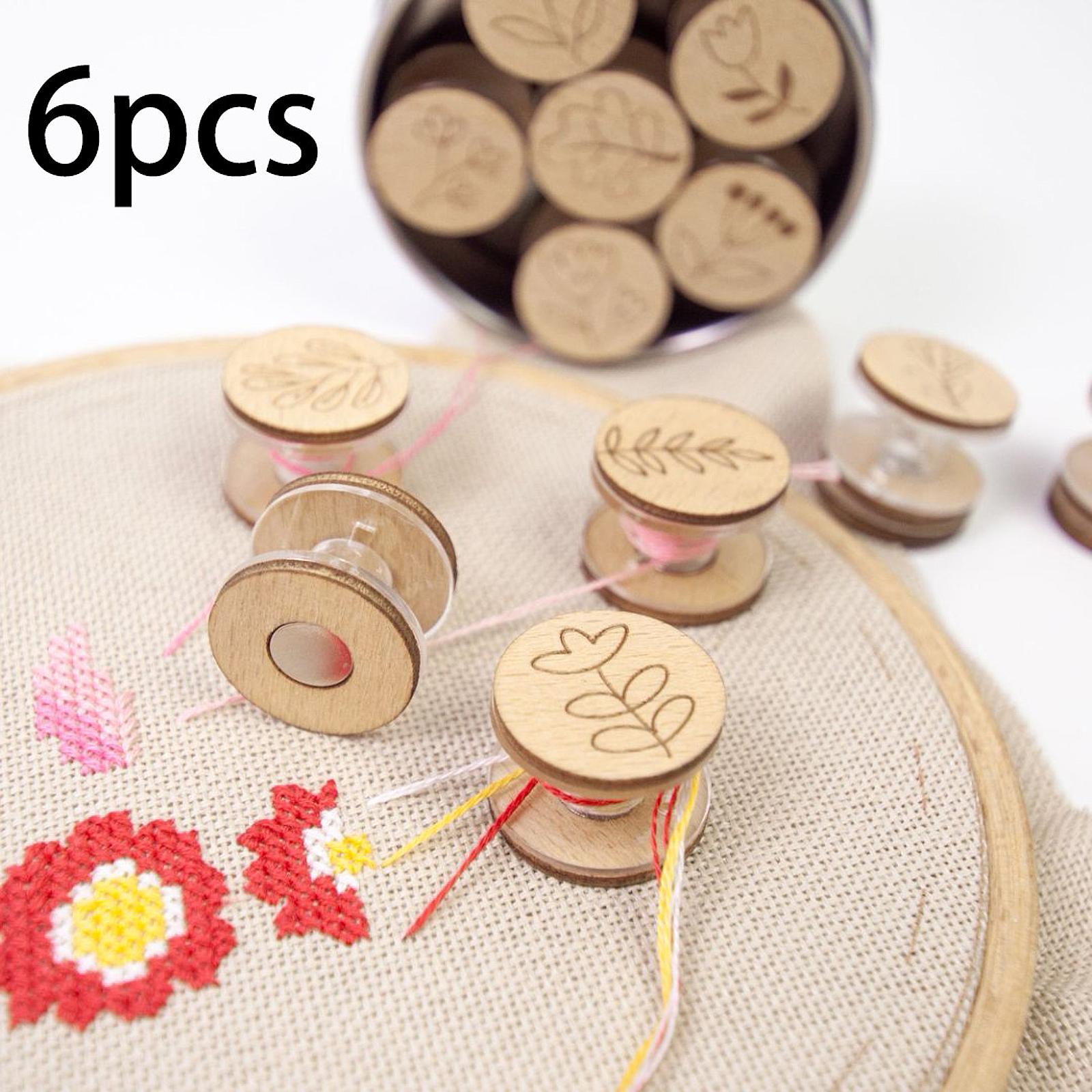 

6Pcs Embroidery Thread Management Cross Stitch Sturdy Needle Minder Sewing Thread Holders Keeper Sewing Accessory Parking Bobbin