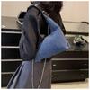 Vintage Denim Hobos Tasche Frauen Retro Kette Griff Chic Casual Unterarm Tasche Geldbörse Damen Mode Handtasche