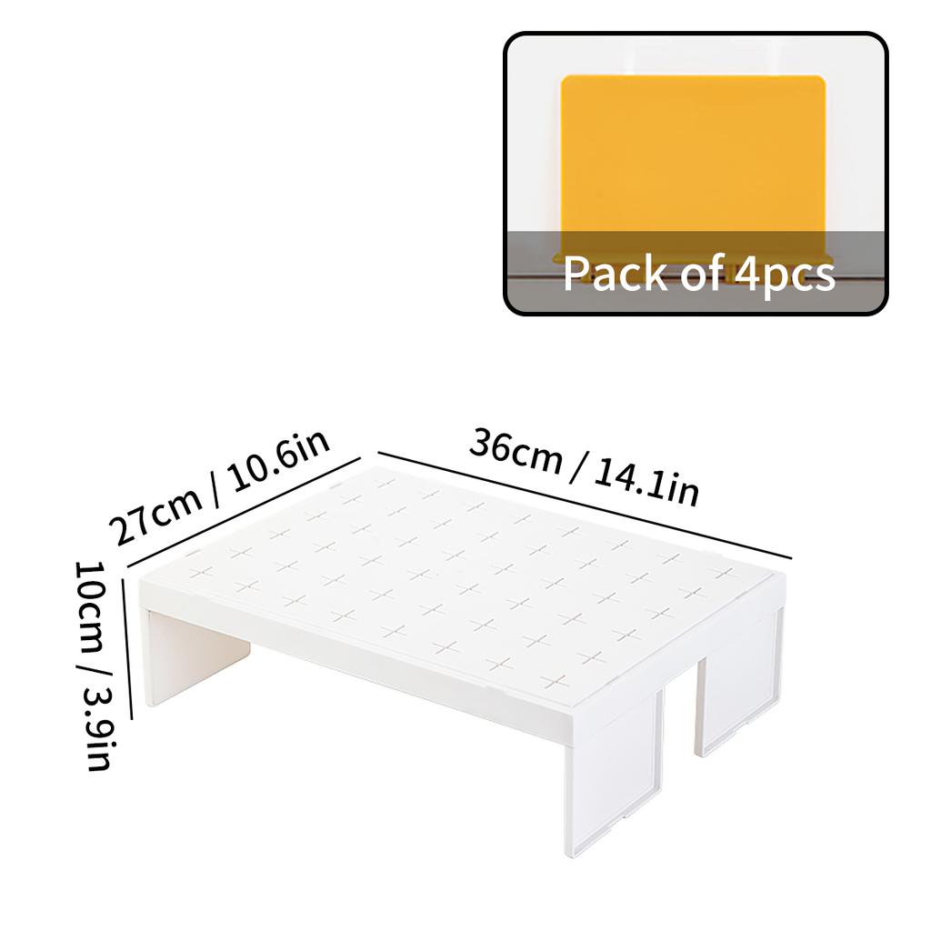 Plastic Storage Rack Refrigerator Layered Separator Shelves With Detachable Partition Kitchen Food Storage Basket