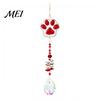 Exquisite Craftsmanship Wind Chime Crystal Cat Paw Chimes, Suncatchers for Windows Hanging, Macaron Color Prism Rainbow Maker Indoor Outdoor