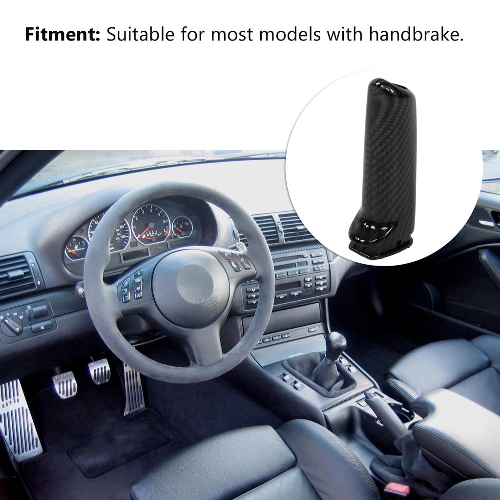 Car Handbrake Handle Cover Trim Hand Brake Sleeve Protector Automotive Interior DecorationCarbon Fiber Style