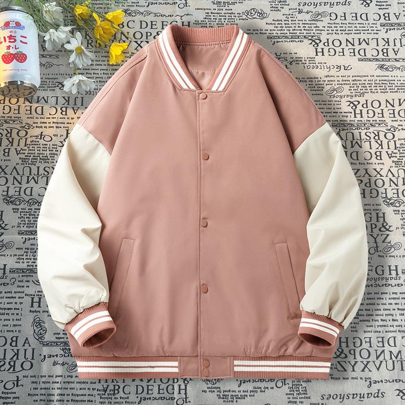 Spring and Autumn Men's Jacket Baseball Jersey Loose and Versatile Color Matching Casual Trend Handsome Jacket
