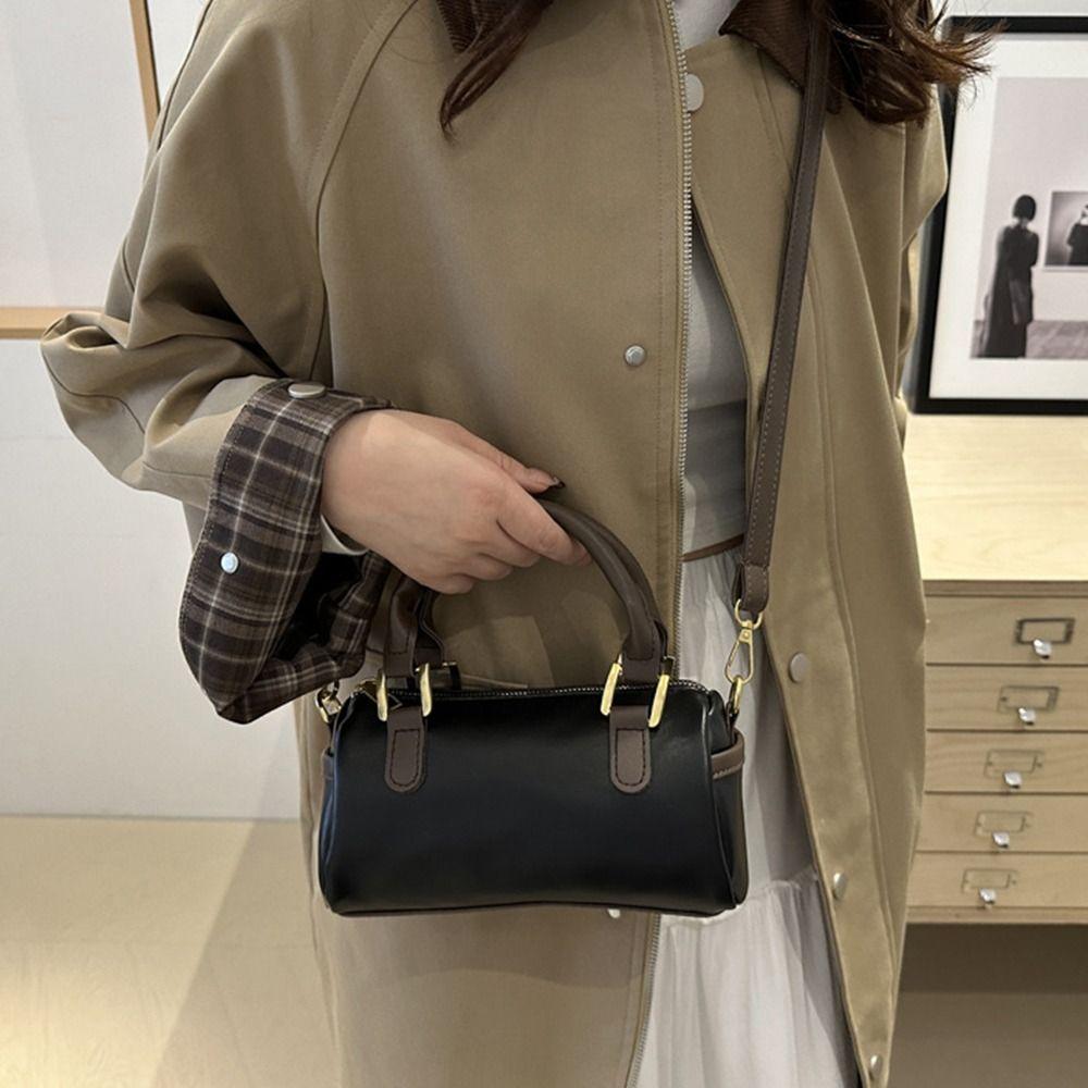 Elegant Bowling Bag Large Capacity Women Handbags Vintage Crossbody Bag  Girls