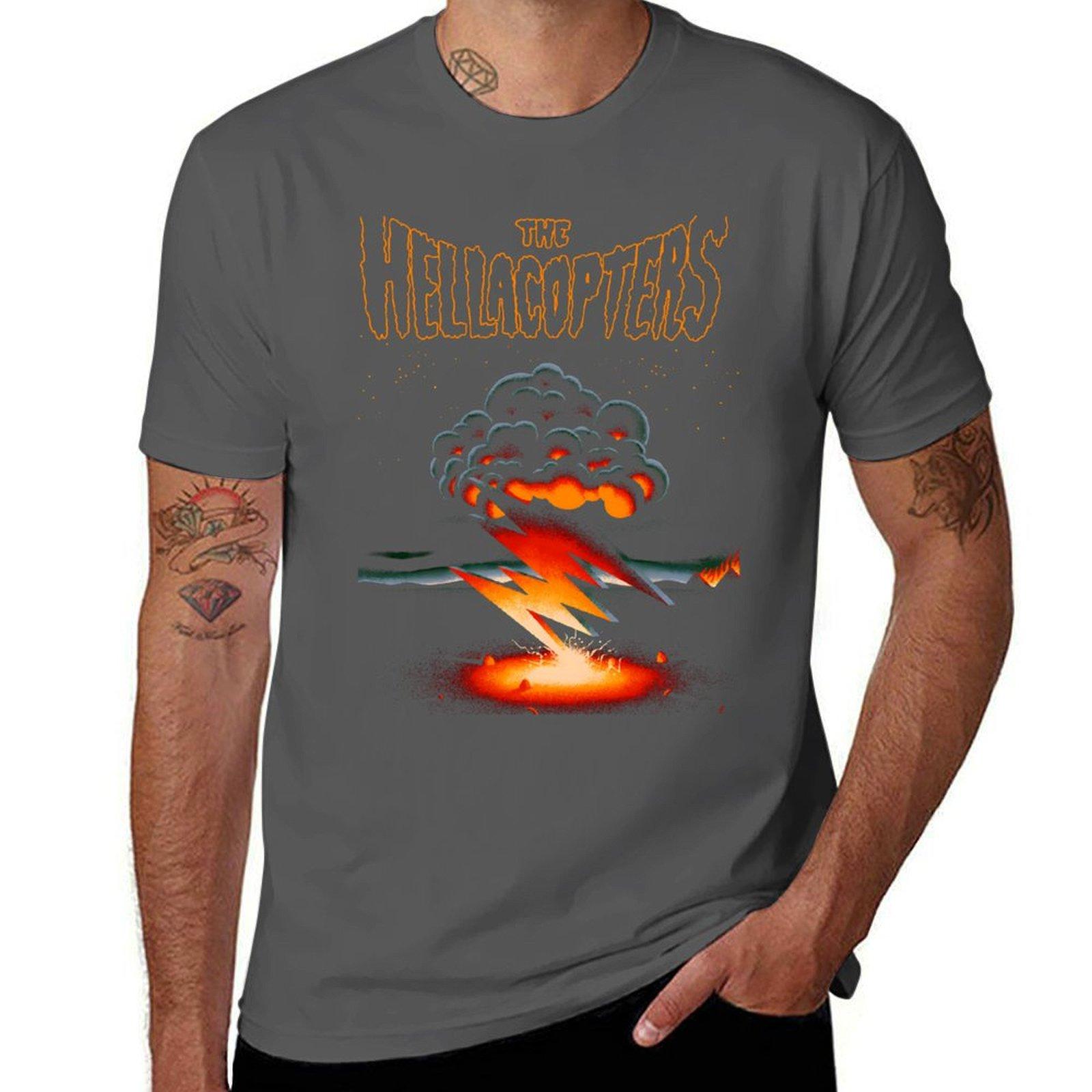 THE HELLACOPTERS T-Shirt vintage aesthetic clothes plain t shirts men 4XL
