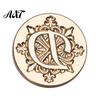 Wax Seal Stamp Head Iris A-Z Initial Alphabet Head, Brass Engraved Stationery Sealing for Wedding Invitations Envelopes Journal Gift Packaging