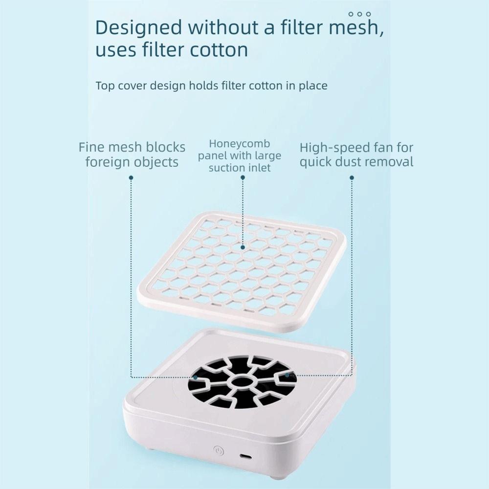Strong Suction Nail Dust Collector USB Honeycomb Nail Vacuum Cleaner  Nail Polish Remover