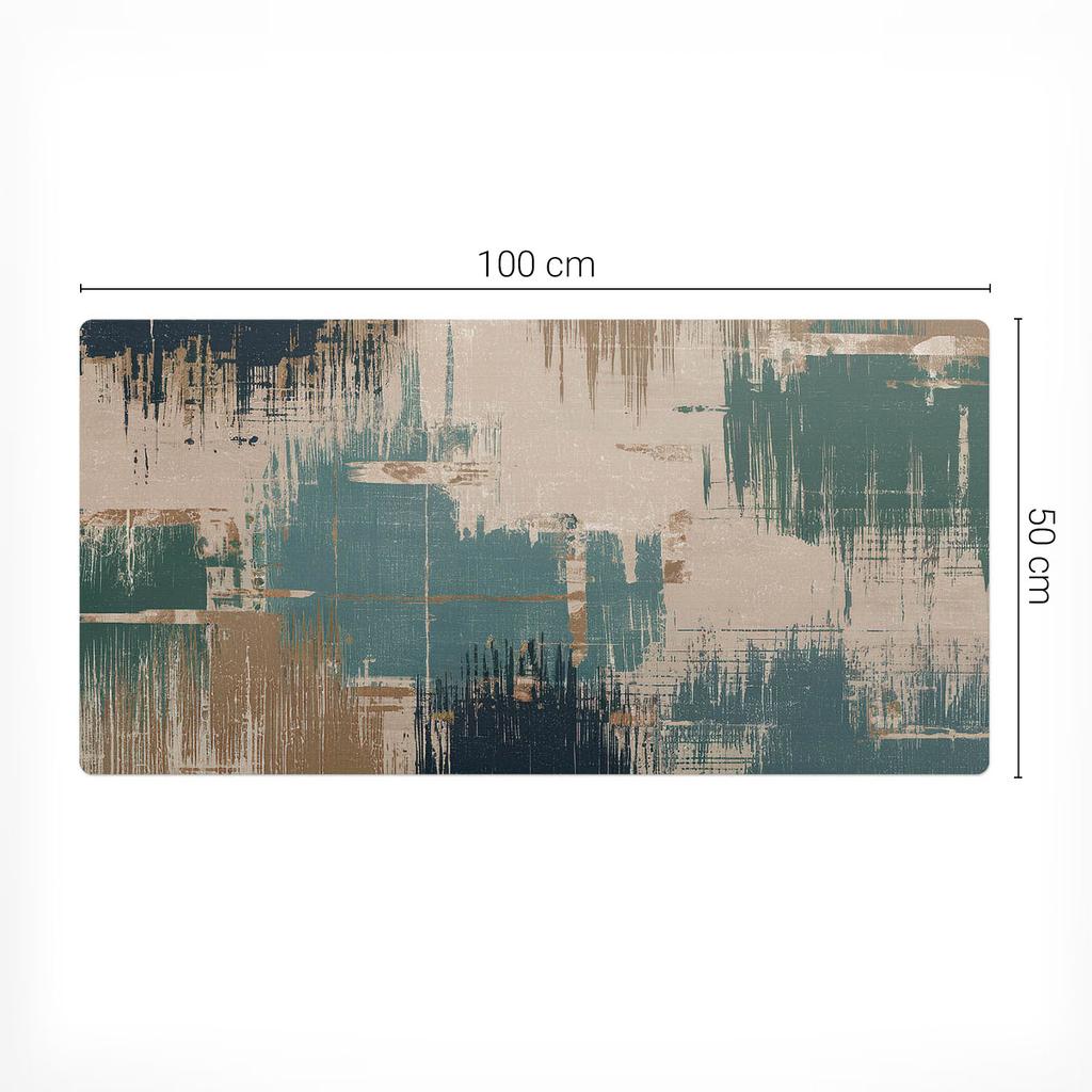 Anti-slip Desk Mat with Abstract Texture Pattern 100x50 cm