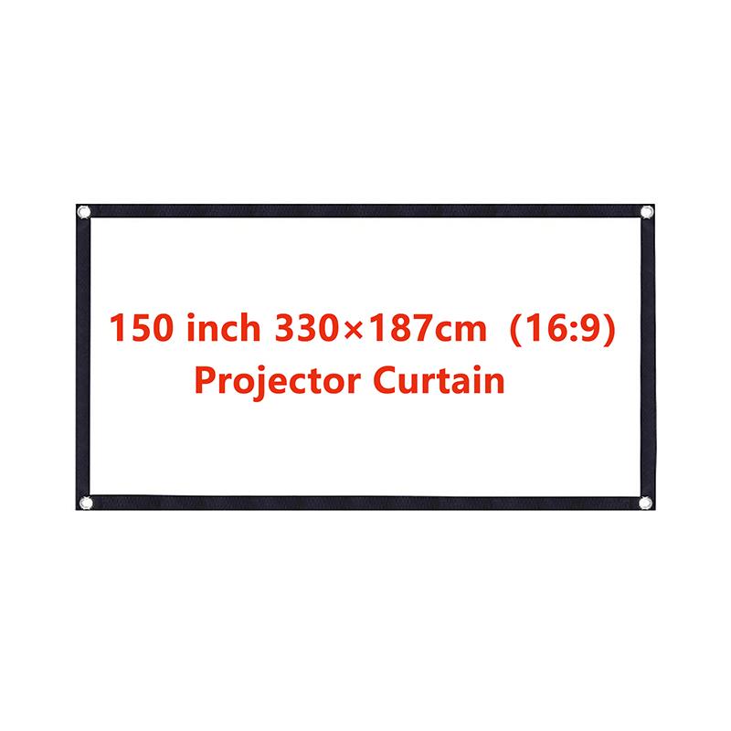 60 84 100 120 Inch 16:9 3:4 Portable Projector Screen Curtain Hd Display Screen Home Cinema Theater Movie Home Outdoor Office