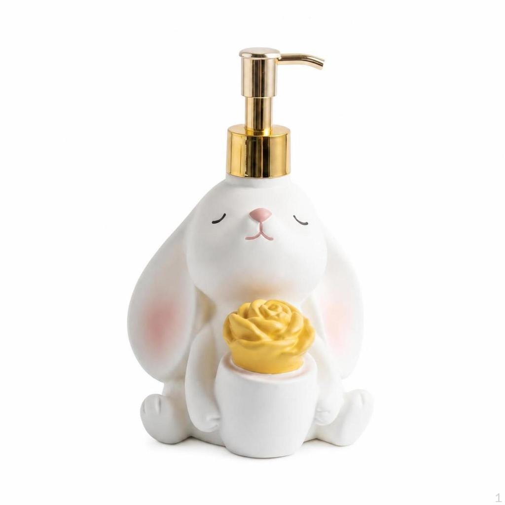 Bunny Pump Bottle Flower Detail HareShaped Dispenser Compact Red