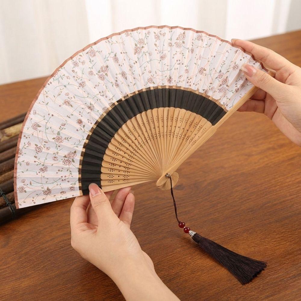 Classical Folding Fan Vintage Dance Fan Costume Accessory Bamboo Fan  Summer