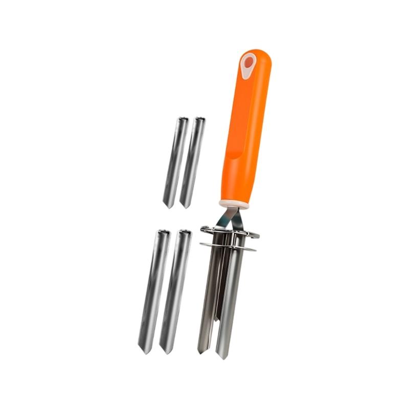Fruit Corer Device Adjustable Fruit and Vegetable Corer Tool Kitchen Food Remover Tool оранжевый