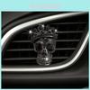 Retro Metal Skull Car Air Vent Perfume With Water Drill Skull Car Perfume