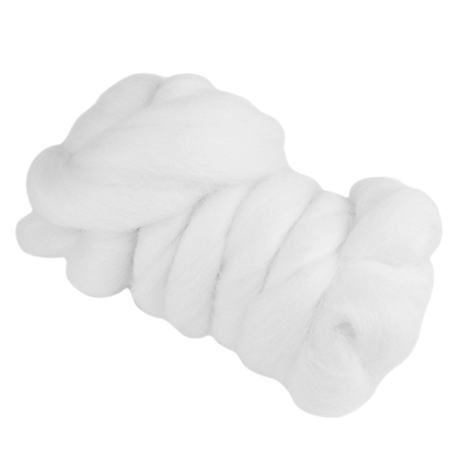 

8 кольорів 55г Кольорова вовна для валяння Пряжа для прядіння Шиття Обрізка Рукоділля Матеріал White