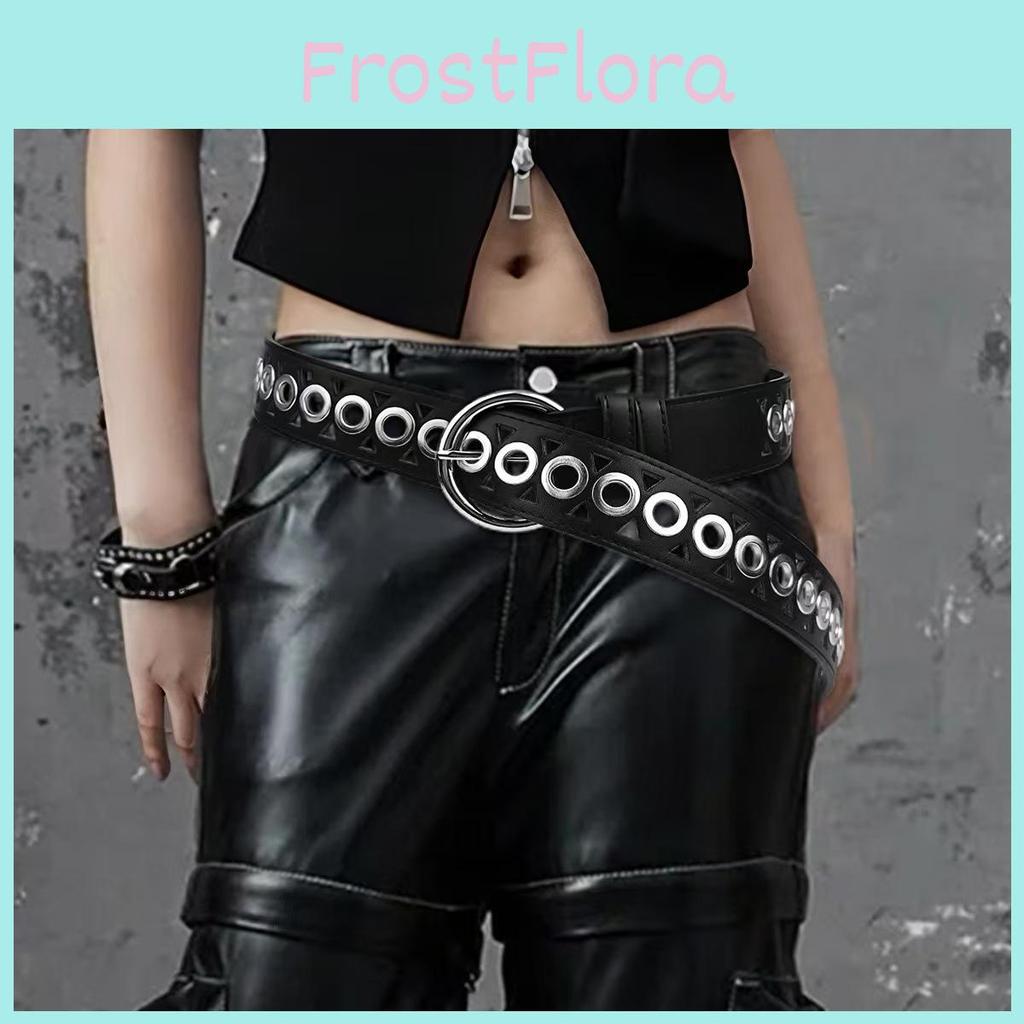 Metal Inspired Retro Buckle Belt With Hollow Out Design Outfits Fashionable