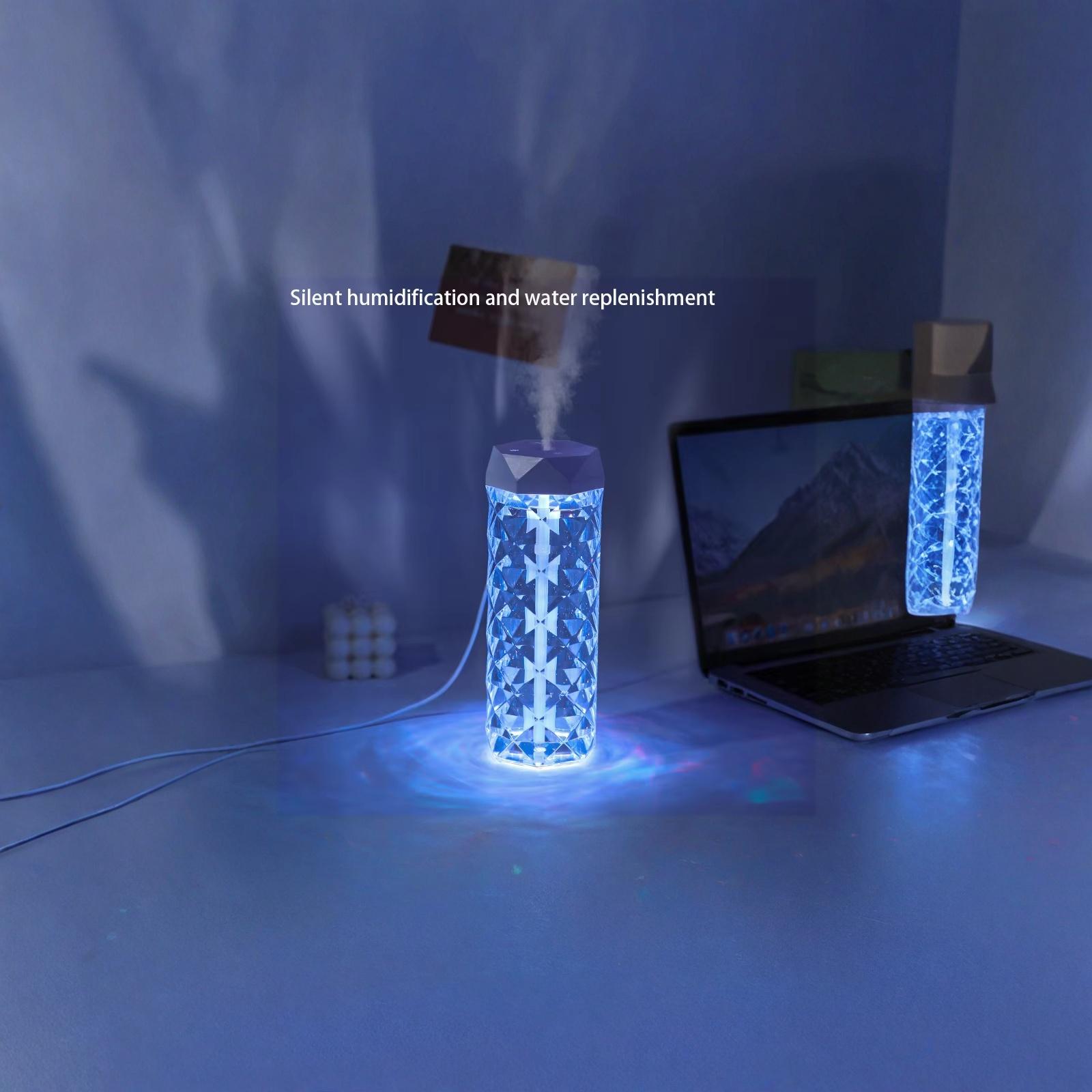 Colorful Humidifier with Ambient Light Portable Desktop Humidifier for Home one size белый