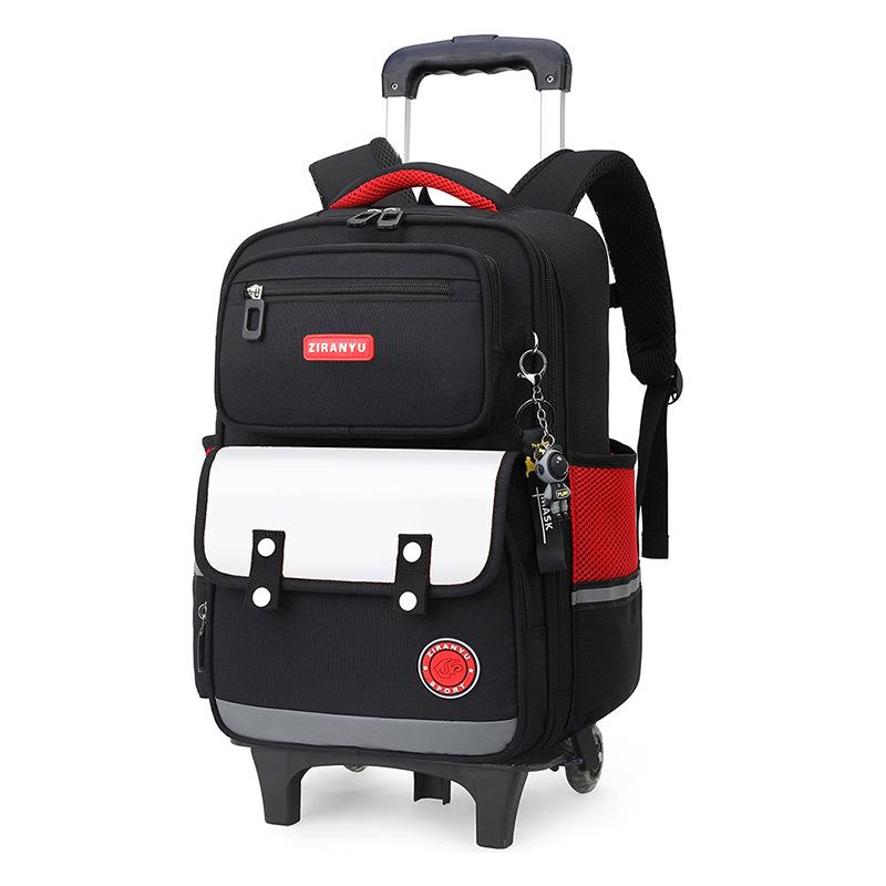 Children School Rolling Backpack for Boy Girls Trolley School Bag with Wheels Students Backpack Kids Book Bag Wheeled Backpack