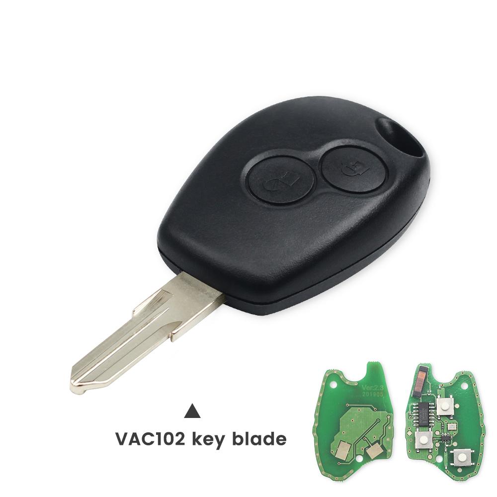 KEYYOU 433MHz 2 Button Remote Control Key For Renault Duster Modus Clio 3 Twingo DACIA Logan Sandero Kangoo PCF7947 PCF7946 Chip