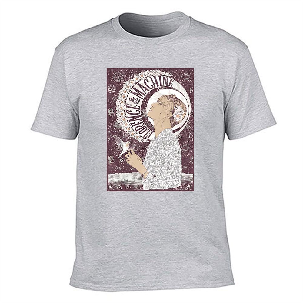 Unisexs 100 Cotton Tshirt Florence The Machine Graphic Print Crew Neck Short Sleeve Casual Tee For Music Fans