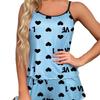 New Women's Leopard Print Printed Suspender Top and Elastic Waist Shorts Women's Sexy Casual Home Summer Pajama Set