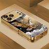 Exquisite business golden eagle phone case for iphone 17 pro max cover Built-in glass for iPhone 17 16 15 14 13 pm Pro Plus