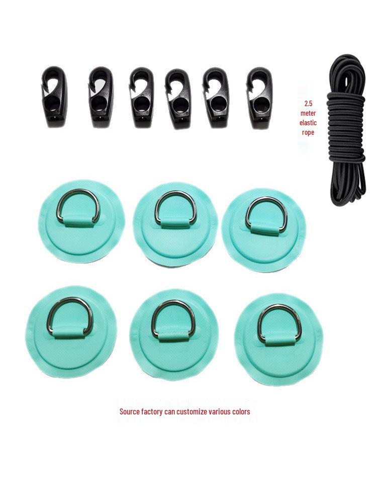 Stainless Steel Elastic Rope Buckle & PVC Patch for Paddleboards, Canoes & Kayaks 10g Glue