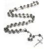 Plastic Beaded Necklace with Cross Pendant Fashion Catholic Rosary Necklaces