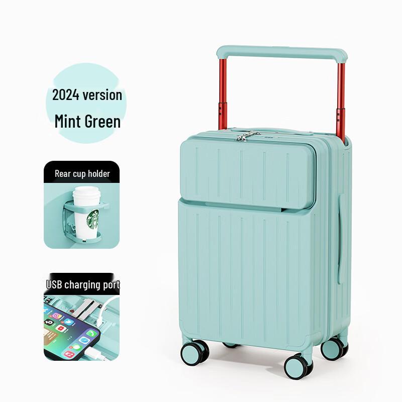 OUMANFEI Front-Opening Wide Handle PC Luggage 20 inch