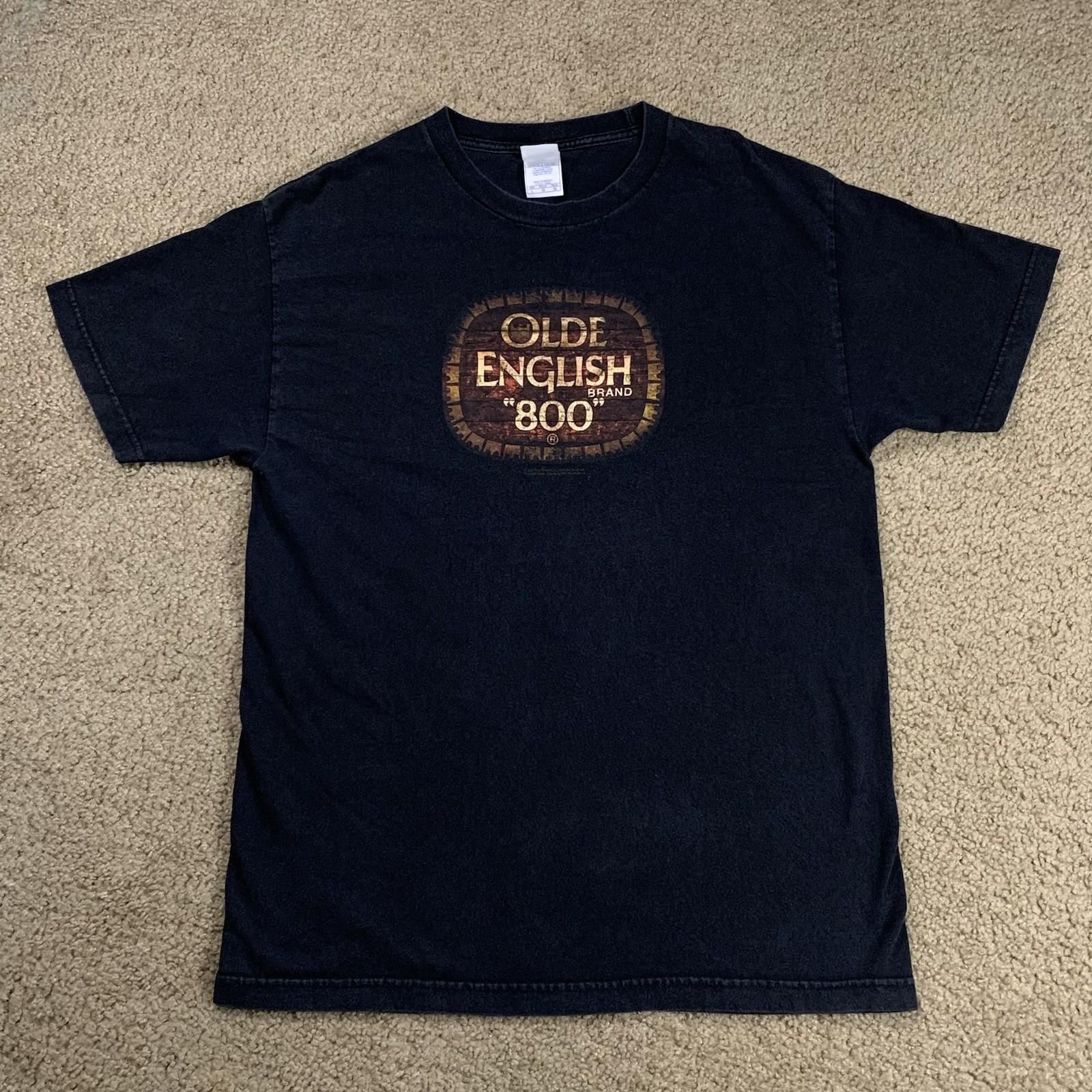 VTG Y2K Olde English 800 Brand Malt Liquor Beer Alcohol Promo Shirt ADULT LARGE S