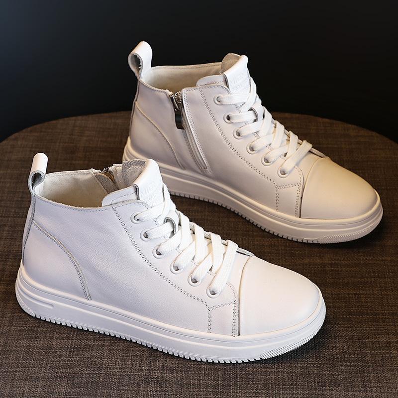 Board Shoes Women 2026 Spring and Autumn New Casual Fashion White Shoes High Top Shoes