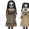 2 Stück Halloween Outdoor Dekorationen Gartenschild, Gartenstecker 2D Flach Horror Gruselig für Garten