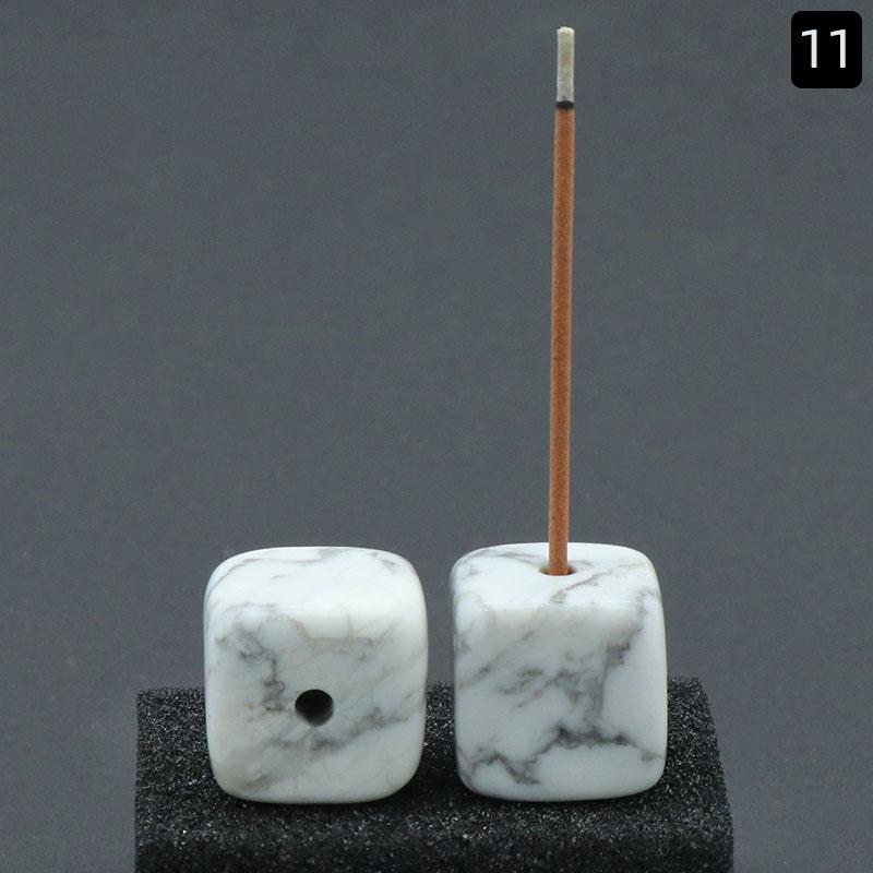 Natural Crystal Stone Square Incense Holder Base Crystal Aroma Stone Incense Holder Home Decoration Interior Decoration