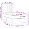 Box Spring Bed with Mattress Dark Green 100 x 200 cm Velvet