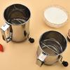 Hand Crank Flour Sifter Stainless Steel Flour Sieve Baking Accessory Flour Strainer  Baking