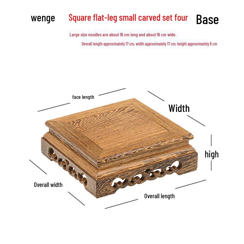 Solid Wood Display Base for Sculptures, Plants, or Ornaments