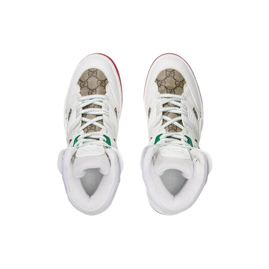 Gucci Wmns Basket Sneaker High 'White Demetra Red' Women's 676111 2SHG0 9076