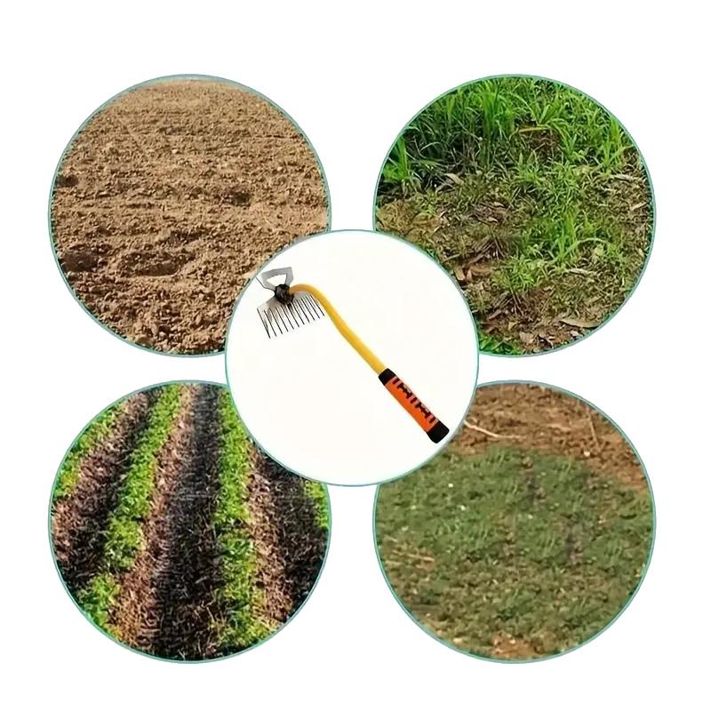 Weeding Artifact Tool Manganese Steel Uprooting Weeder With Handle For Garden Grass Removal