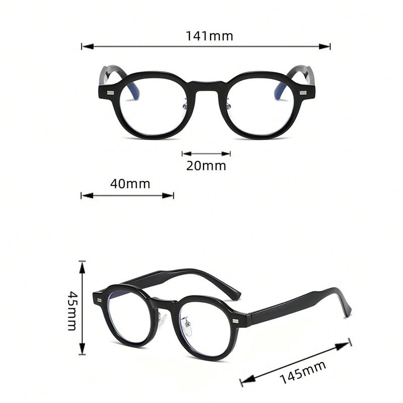 New Retro Art Harajuku Wind Eyeframe Women'S And Men Fashion  Anti Blue Light Radiation Protect Oval Small Frame Glasses