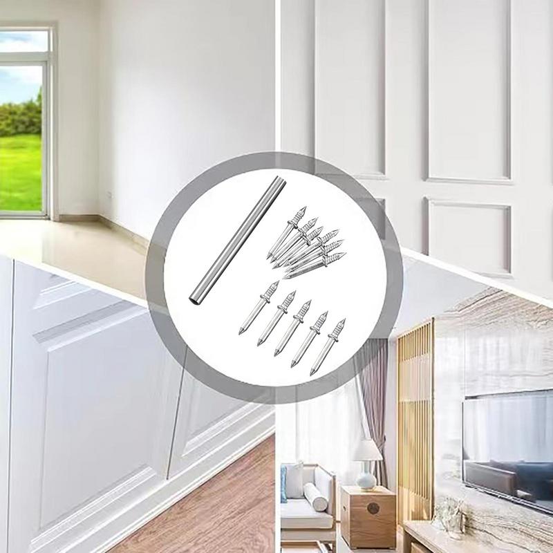 Double Sided Skirting Nails Multifunctional Skirting Nails For Baseboard 100PCS Rust-Proof Seamless Nails For Baseboards