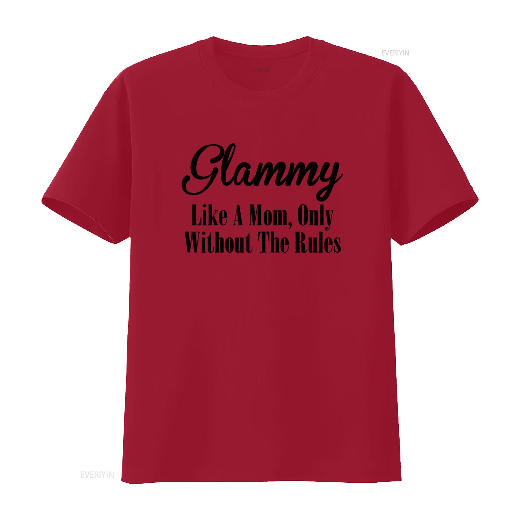 

Womens Glammy T Shirt Like A Mom Only Without The Rules vintage Washed graphic Soft Comfortable streetwear designer clothes S