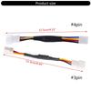 Quiet Mode Cable Adapters  Speed Reduction Solution Quiet  Adapters  Reduce  & Noise Rank Upgrades for PC Case Fan 