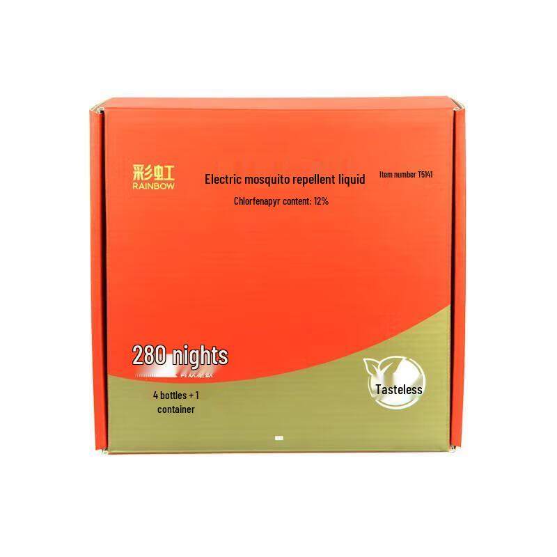 

Rainbow Electric Mosquito Repellent Liquid Warmer Kit, 4 Refills