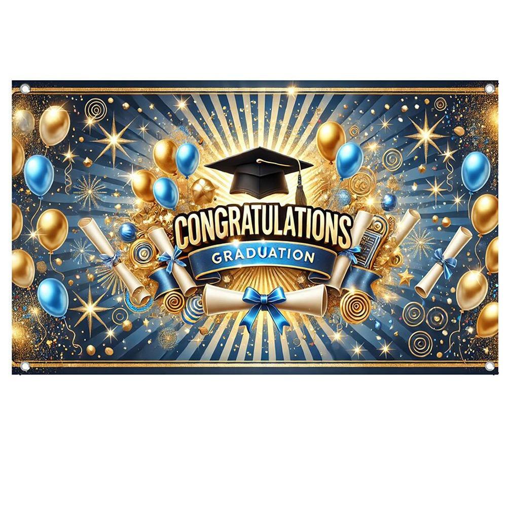 Congrats Grad Graduates Background Celebrate Happy Graduation Banner  Photography Props