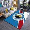Linfield FC Logo Carpet Design suitable as a non-slip mat for the living room or bedroom sofa