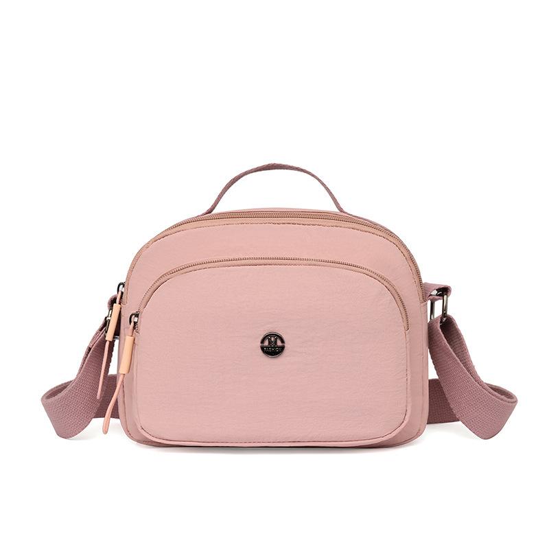 

Women s Crossbody Bag Handbag Large Capacity Shoulder Nylon Bag рожевий