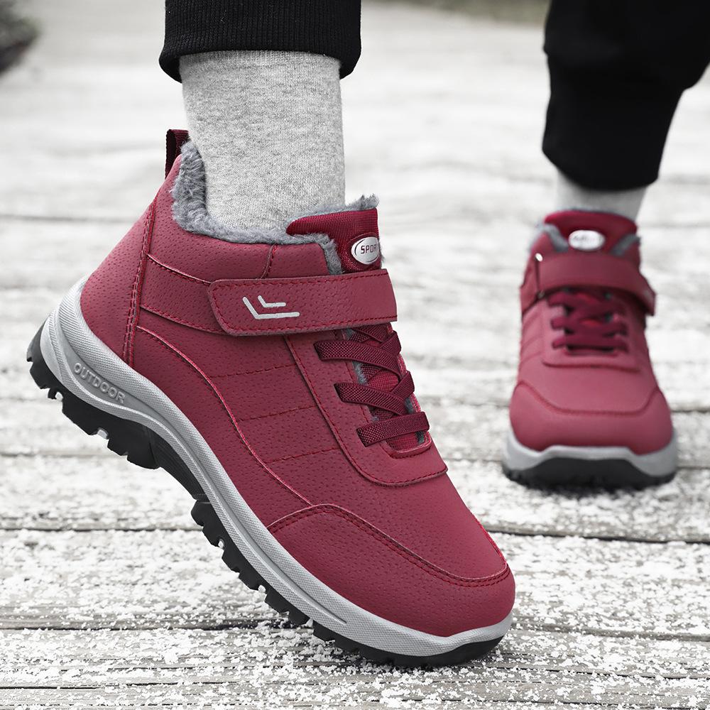 Women's shoes autumn and winter cotton shoes women's winter TEMU large size velvet thickened winter shoes Velcro women's short boots