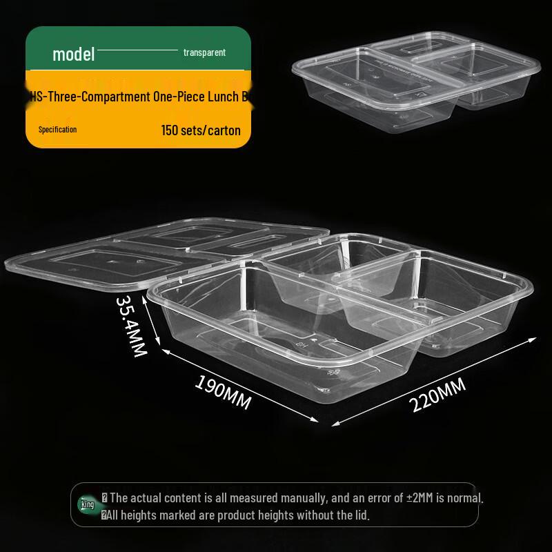 Disposable Multi-Compartment Takeaway Meal Boxes